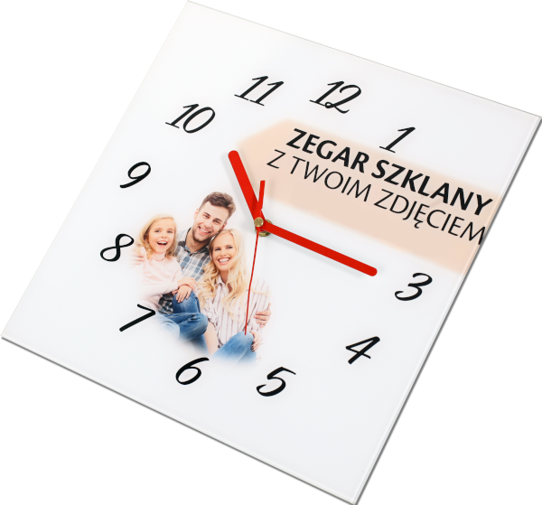 foto - zegar pod szkłem pleksą foto - zegar pod szkłem pleksą